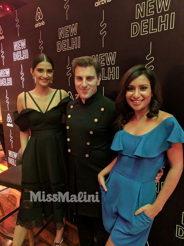 Sonam Kapoor, Brian Chesky & Malini Agarwal