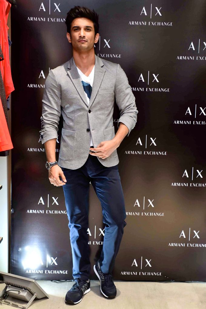 Sushant Singh Rajput in Armani Exchange Autumn/Winter’16 at the grand opening of the Armani Exchange store at Select Citywalk, Saket (Photo courtesy | Genesis Luxury)
