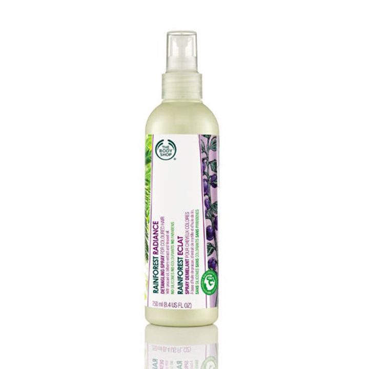 The Body Shop Rainforest Radiance Detangling Spray | Source: The Body Shop