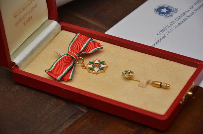 The Order of the Star of Italy awarded to Sanchita Ajjampur
