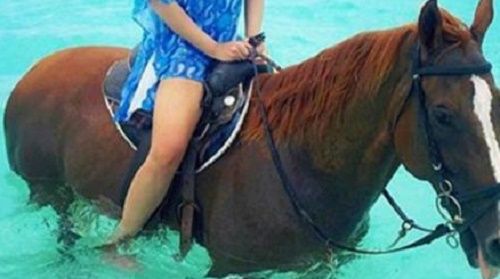 Guess Which Star Kid Was Horse-Riding In The Sea!