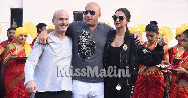 PHOTOS: Vin Diesel And Deepika Padukone Arrive In Mumbai To A Warm &#038; Traditional Welcome