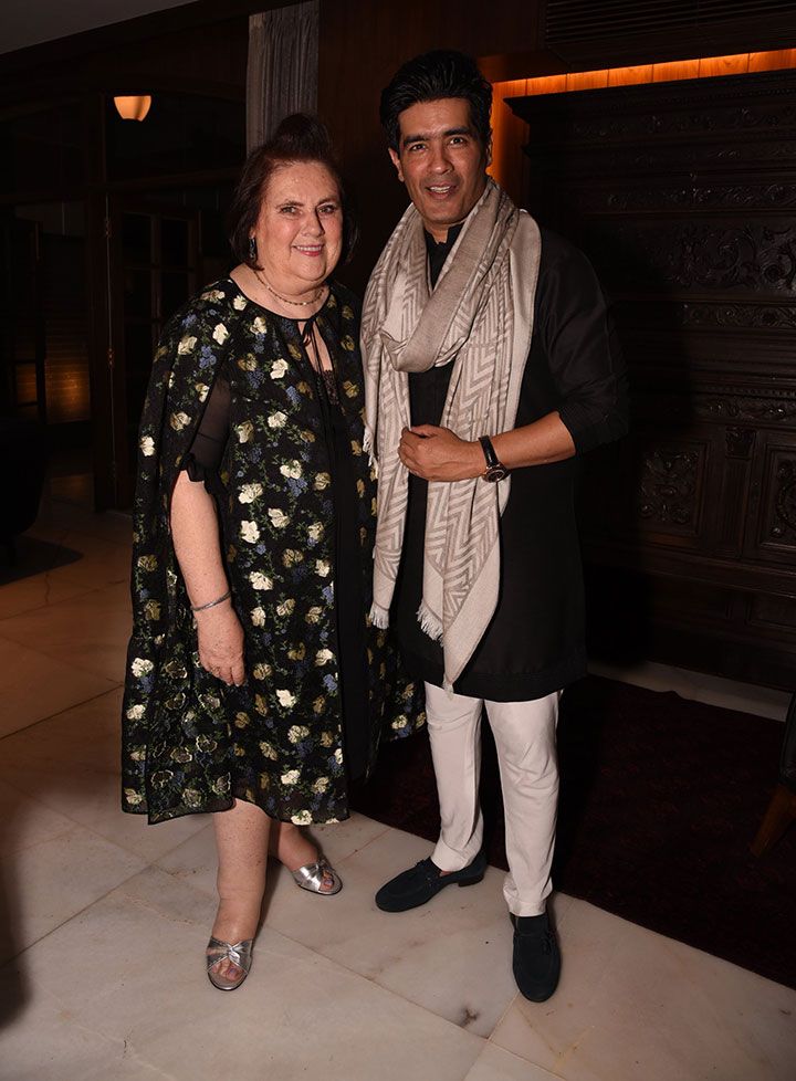 Vogue International Editor Suzy Menkes with Manish Malhotra
