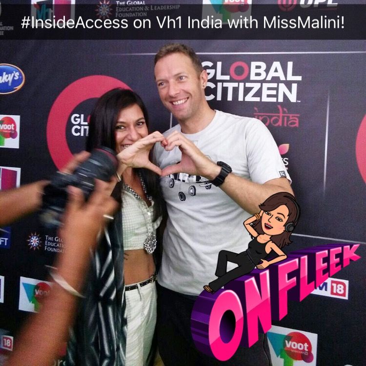 MissMalini and Chris Martin from Coldplay