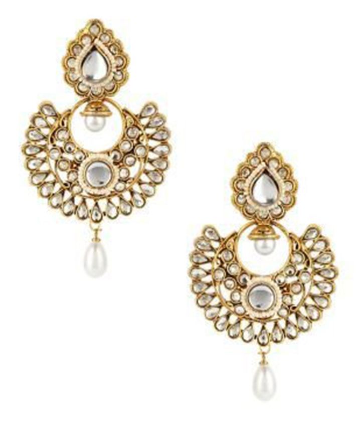 YouBella Traditional Gold Plated Jewellery Pearl Fancy Jhumka | Amazon Prime