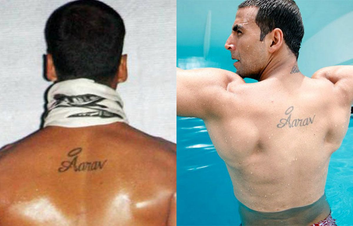 Check Out Akshay Kumar's Glorious Tattoo Of Twinkle Khanna's Name |  MissMalini
