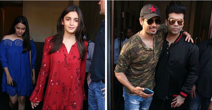 Photos: Alia Bhatt, Sidharth Malhotra & Karan Johar Stepped Out For Lunch