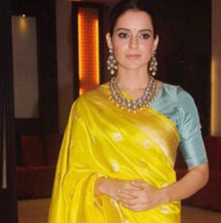 Kangana Ranaut Wears The Gold Mine Of All Saris