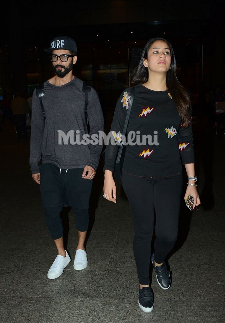 Photos: Shahid Kapoor & Mira Kapoor Look Super Cool At The Airport