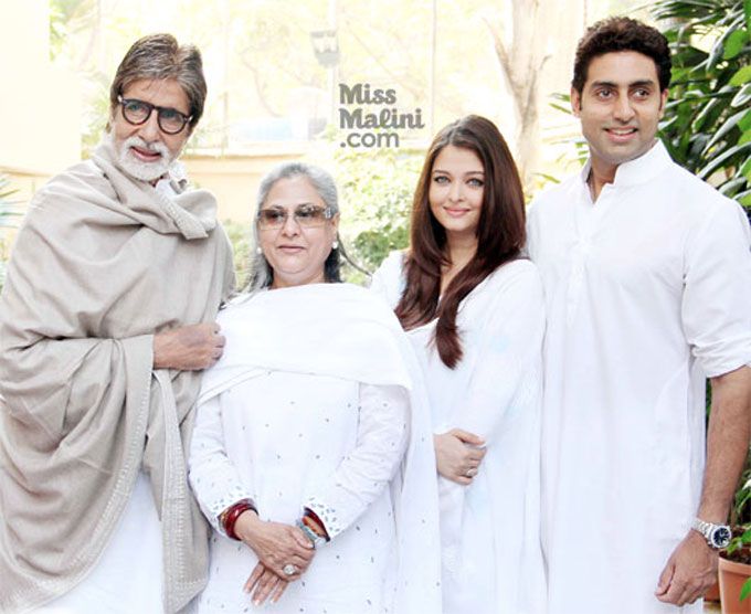 Amitabh Bachchan, Jaya Bachchan, Aishwarya Rai Bachchan and Abhishek Bachchan