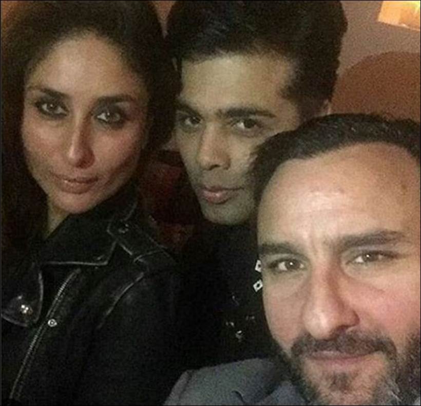 Kareena Kapoor, Karan Johar and Saif Ali Khan | Source: Instagram |