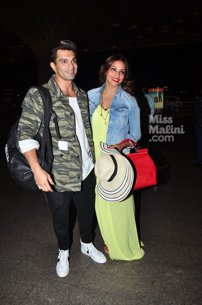 Airport Spotting: Newlyweds Bipasha Basu &#038; Karan Singh Grover Leave For Their Honeymoon