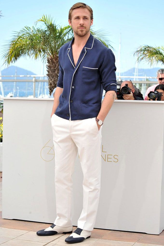 Ryan Gosling in Custon Ferragamo | Image Source: vanityfair.com