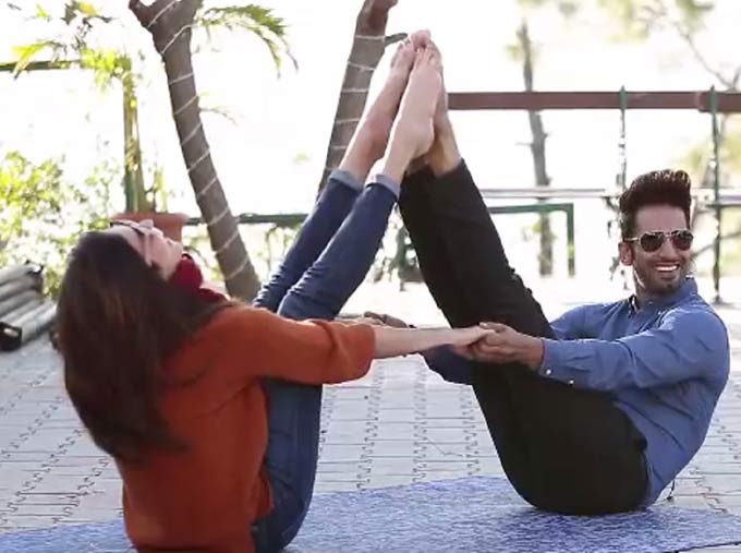 In Photos: Err… Upen Patel & Karishma Tanna Are Doing Couple Yoga