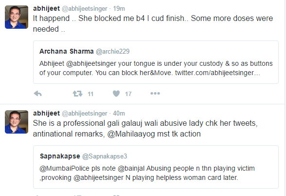 Singer Abhijeet Insults A Female Journalist On Twitter, Calls Her A ‘Besharam Budhiya’