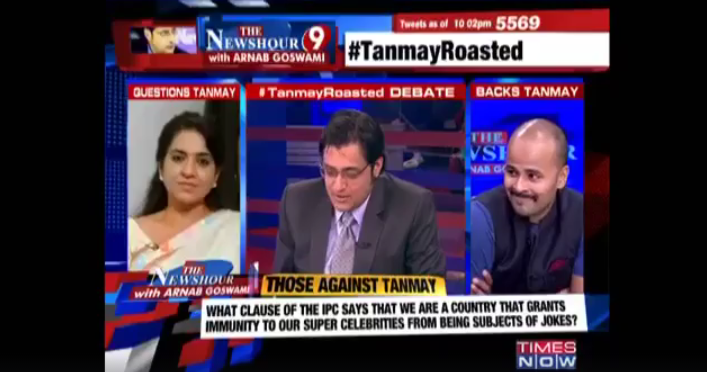 WATCH: Arnab Goswami Slayed At The Newshour Debate About Tanmay Bhat’s Snapchat!