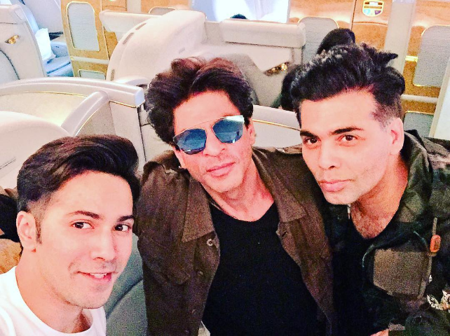 Photo Alert: Shah Rukh Khan, Varun Dhawan &#038; Karan Johar Take A Cool Selfie!