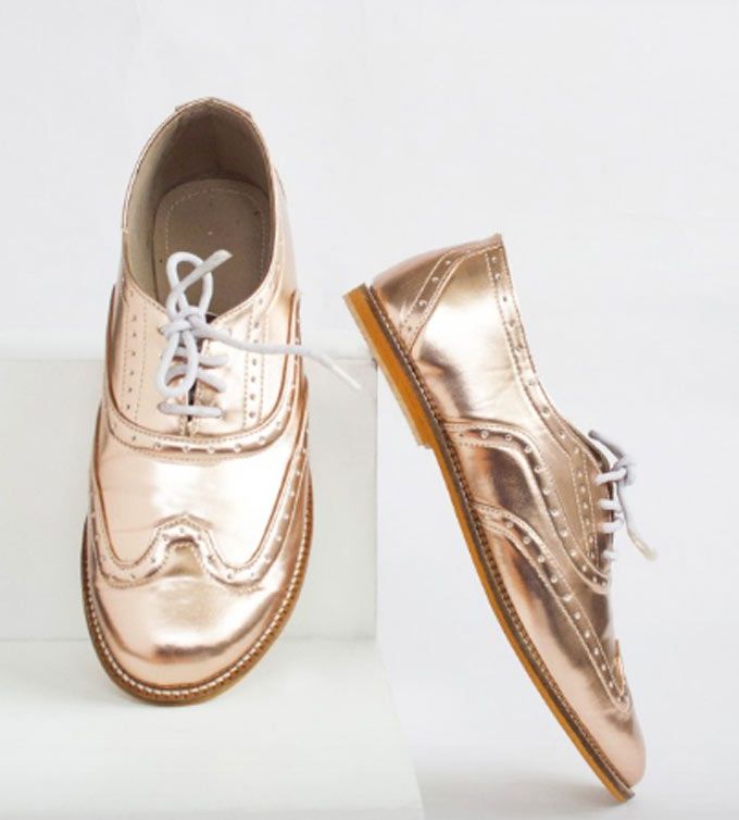 Rose Gold Brogues from The Label Life
