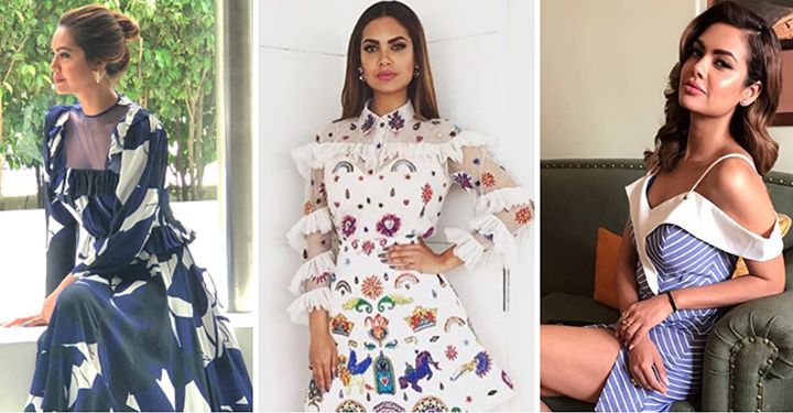 14 Outfits Esha Gupta Wore During The Promotions Of Baadshaho