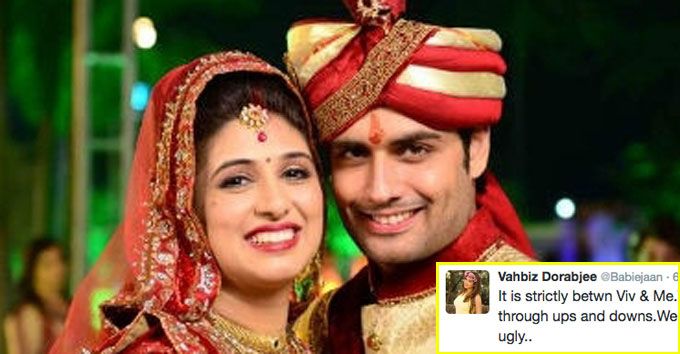 Vahbiz Dorabjee Tweets About Her Marriage With Vivian DSena