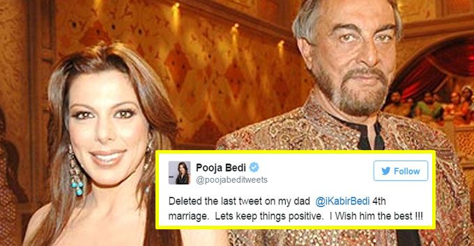 Erm. This Is What Pooja Bedi Tweeted &#038; Deleted After Kabir Bedi’s Fourth Wedding!