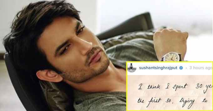 Sushant Singh Rajput Just Shared A Photo Of A Handwritten Letter – But We Don’t Know Who It’s From!