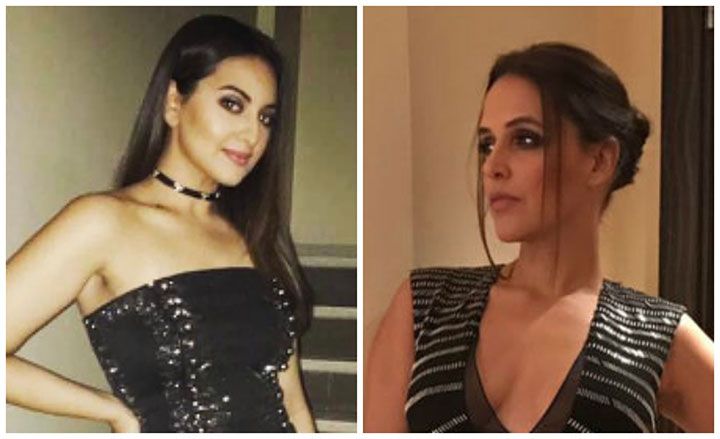It’s Hard To Pick A Favourite Between Neha Dhupia And Sonakshi Sinha’s Black Gown