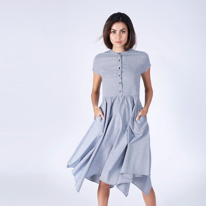 The Label Life Gingham Asymmetrical Dress