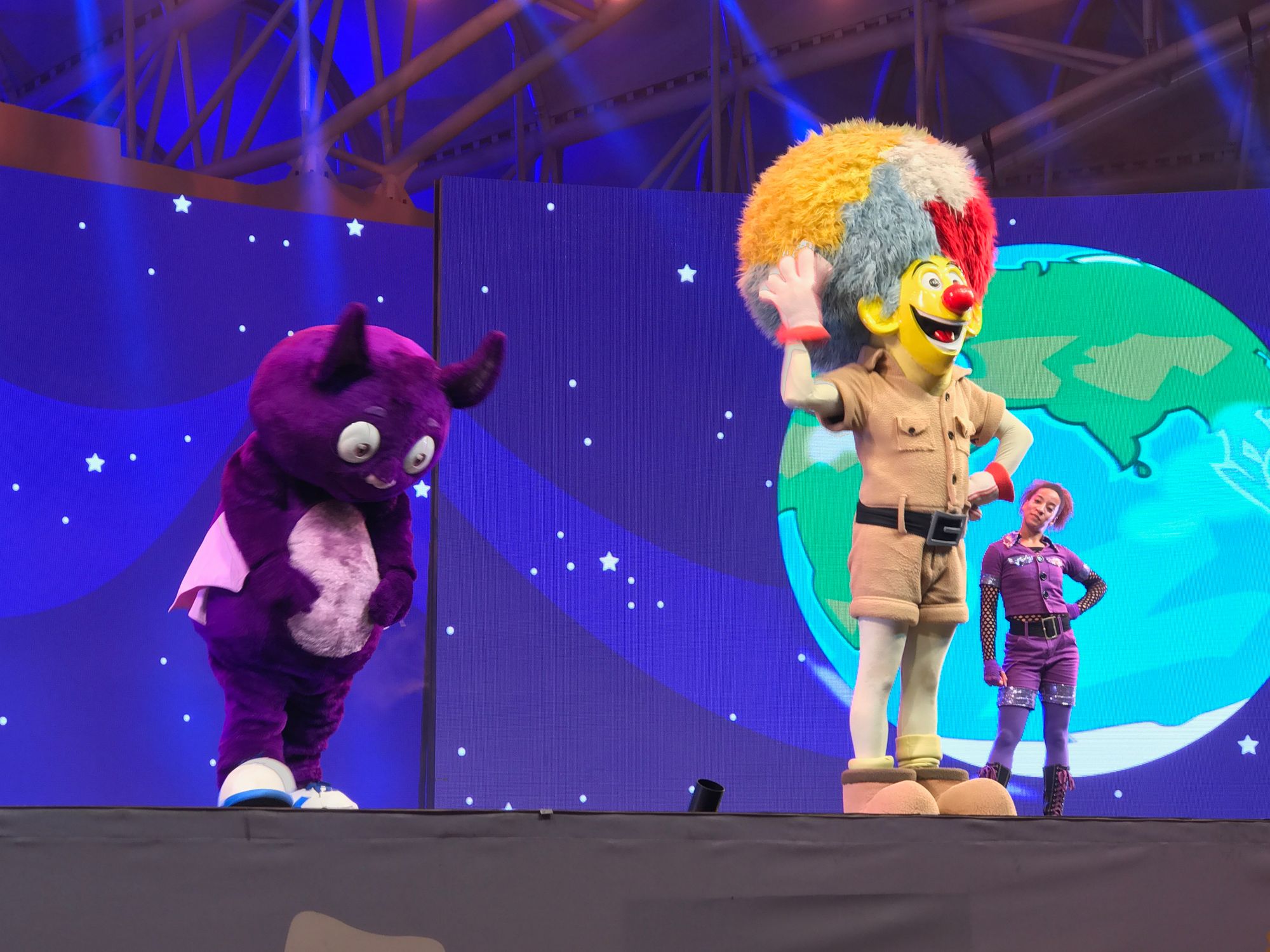 The global village mascot Globo and his friends