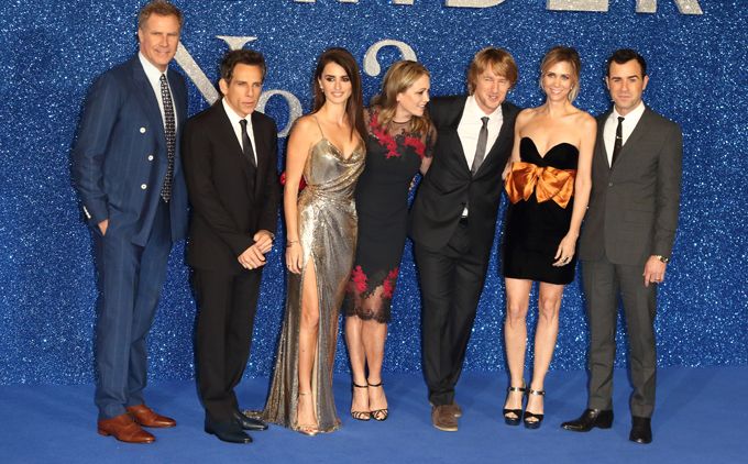 Will Ferrell, Ben Stiller, Penelope Cruz, Christine Taylor, Owen Wilson, Kristen Wiig and Justin Theroux at UK Premiere of Zoolander 2