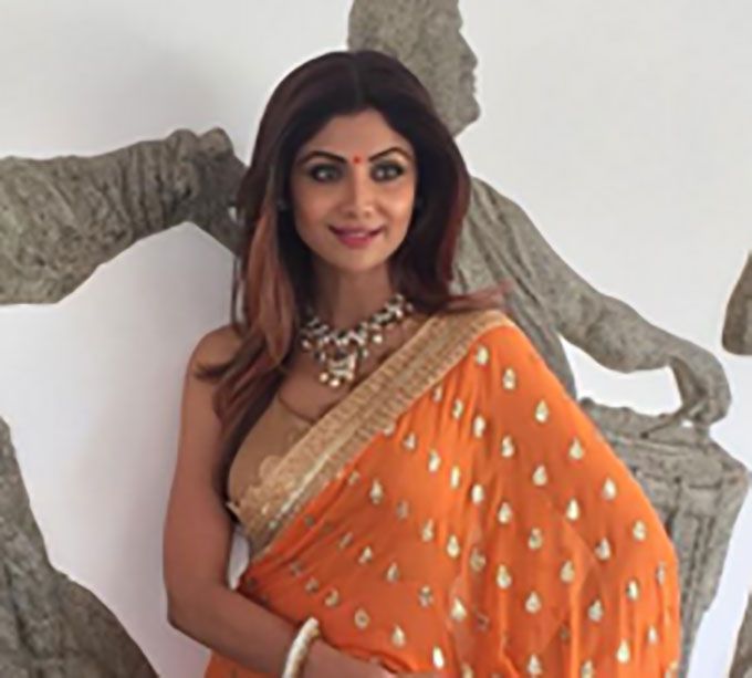 Shilpa Shetty Wears A Sari From Her Own Collection And It’s Breathtaking!