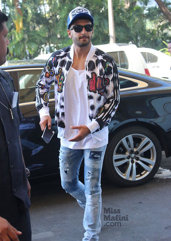 Ranveer Singh spotted at the airport