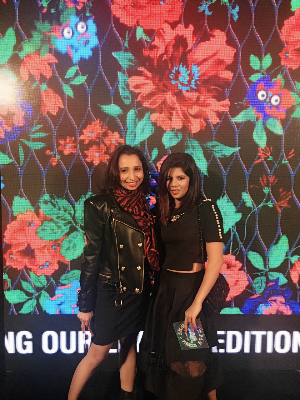 Dhatri Bhatt and Arshiya Fakih Eappen at the Kenzo x H&M Fashion Show, New York