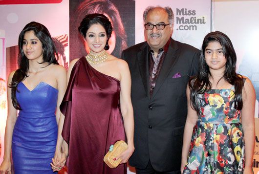 Sridevi, Boney Kapoor and their daughters