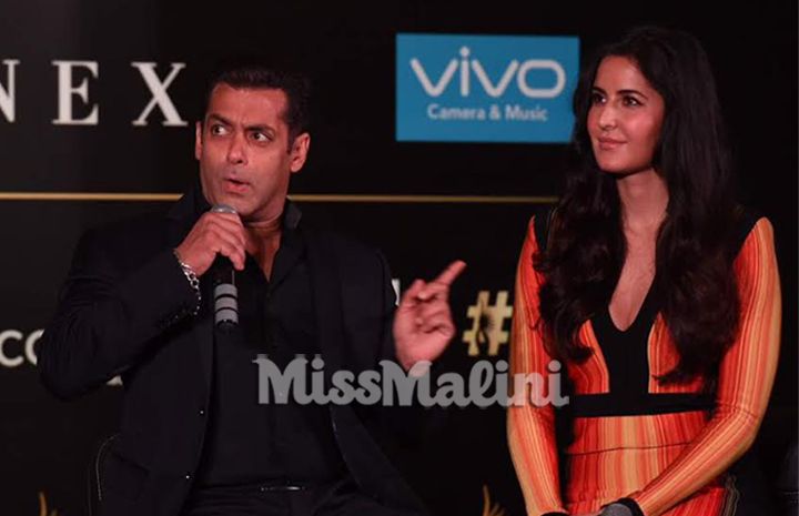 So Cute! Salman Khan Kissed Katrina Kaif On Stage For Her Birthday