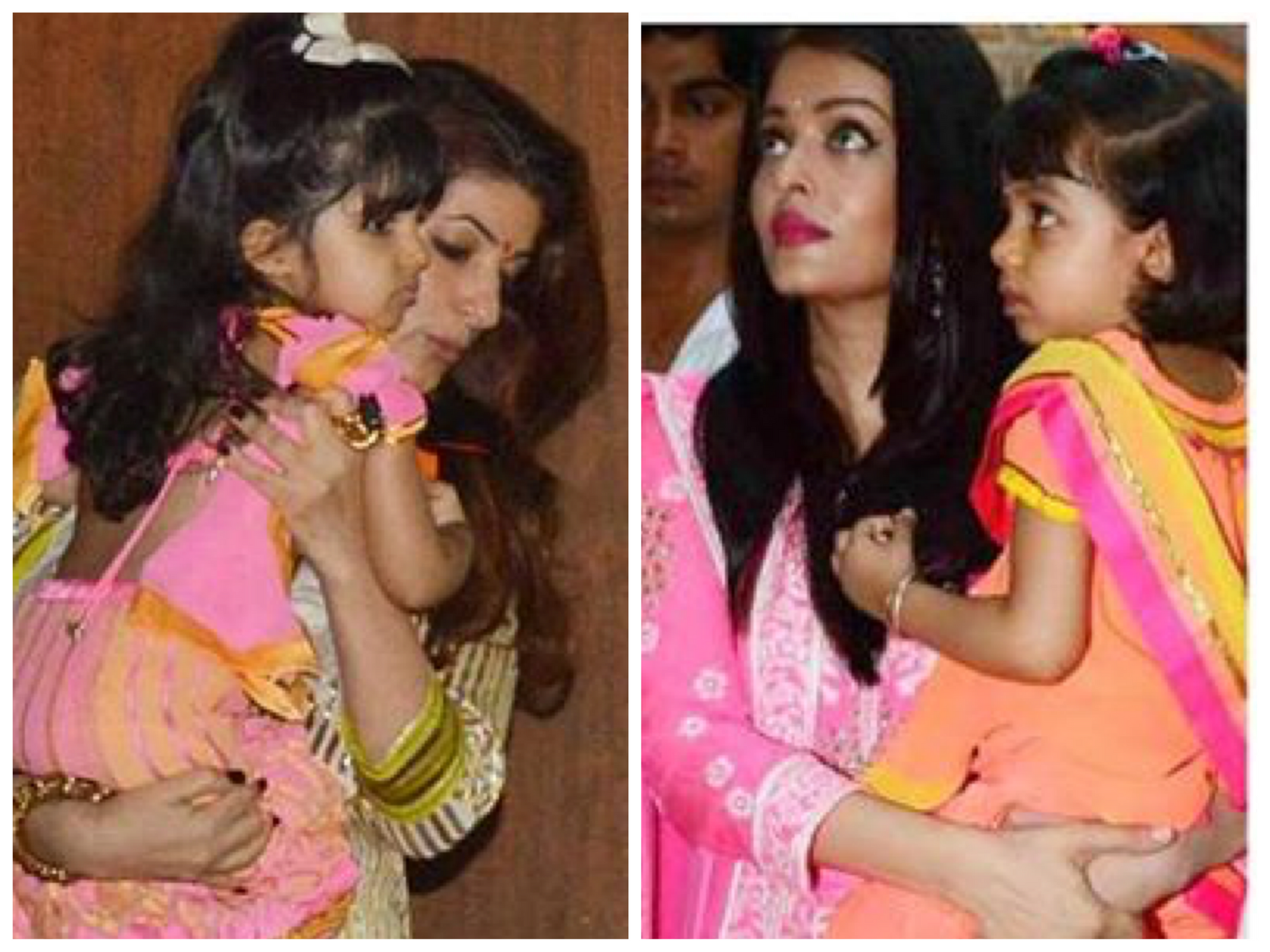 Aishwarya with daughter Aradhya Bachchan and Twinkle with daughter Nitara Kumar