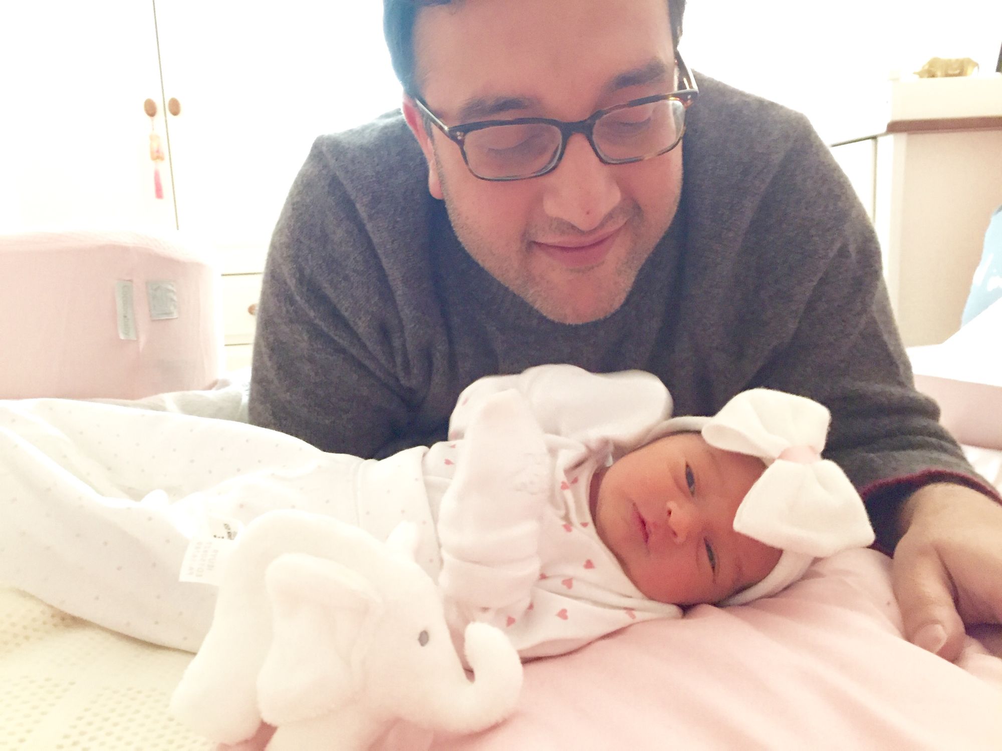 Swaroop with his baby girl