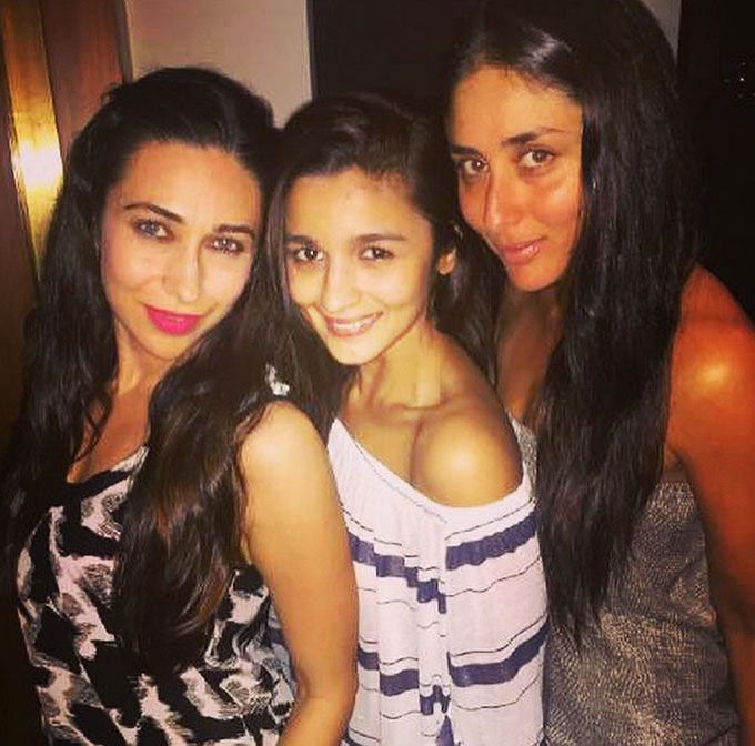 Karishma Kapoor, Alia Bhatt & Kareena Kapoor | Source: Instagram @aliaabhatt