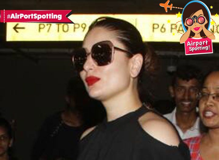 Kareena Kapoor Khan Flaunts A Bold Lip Hue At The Airport
