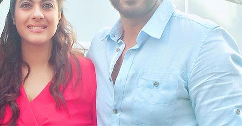 Spotted: Ajay Devgn &#038; Kajol Pose Outside Their Vanity Van!