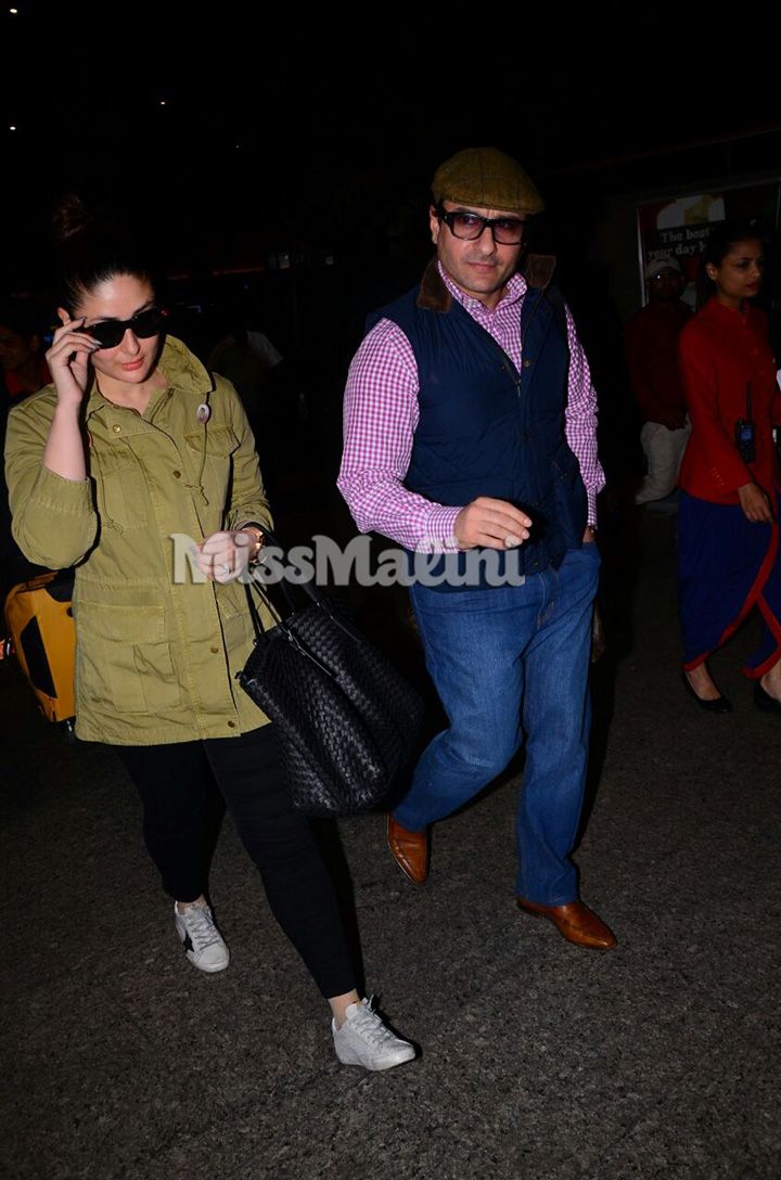 Photos: Kareena Kapoor &#038; Saif Ali Khan Are At Their Casual Best At The Airport