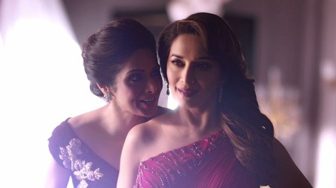 Sridevi and Madhuri Dixit