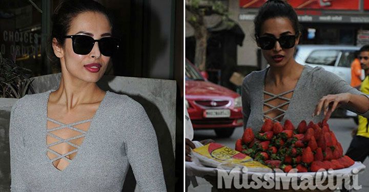 Just Some Photos Of Malaika Arora Looking Hot AF While Buying Strawberries