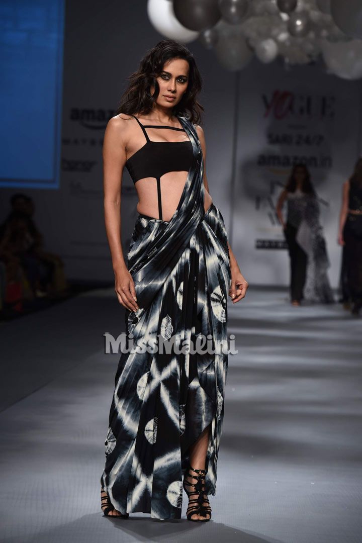 Malini Ramani for #VogueHeartsSaree at AIFW AW'17