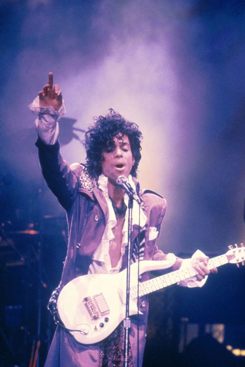 Prince singing Purple Rain - Musical and fashion Icon. Pic: Pintrest.com