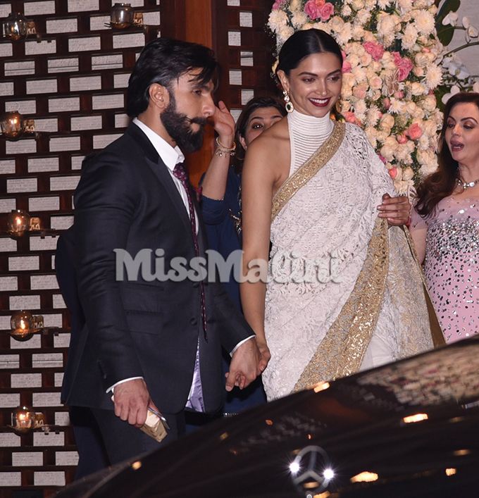 Here’s A Video Of Deepika Padukone & Ranveer Singh Exiting The Ambani Party Together