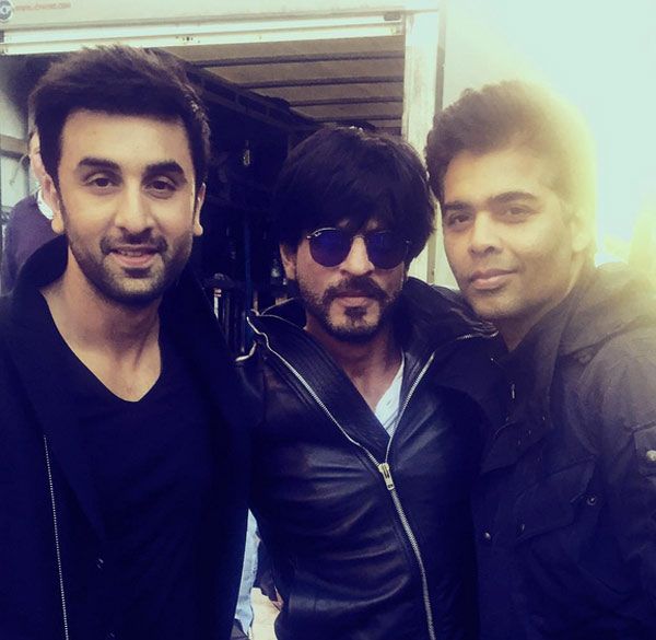 Ranbir Kapoor, Shah Rukh Khan and Karan Johar | Source: Twitter |