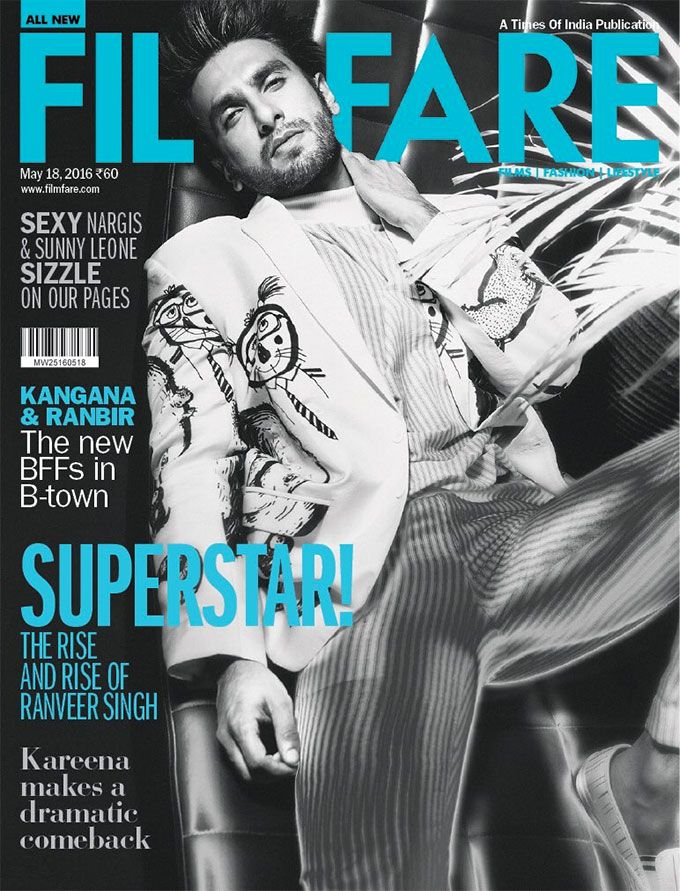 Ranveer Singh on the cover of Filmfare (Source: Twitter @filmfare)