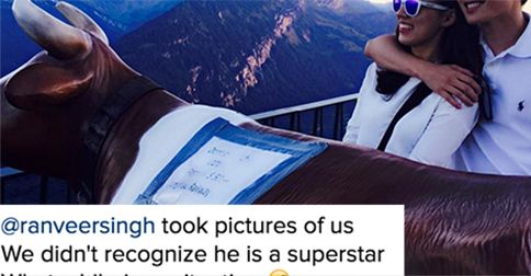 Ranveer Singh Took A Photo Of This Random Couple In Switzerland – And They Had No Idea He Was A Superstar
