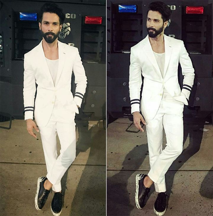 Shahid Kapoor in Herringbone & Sui and Lanvin at the 2017 IIFA Rocks